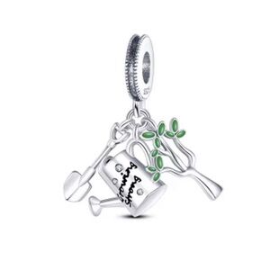 Growing Strong Charm, fits Charm Bracelet, S925 Silver, Inspirational Charm,